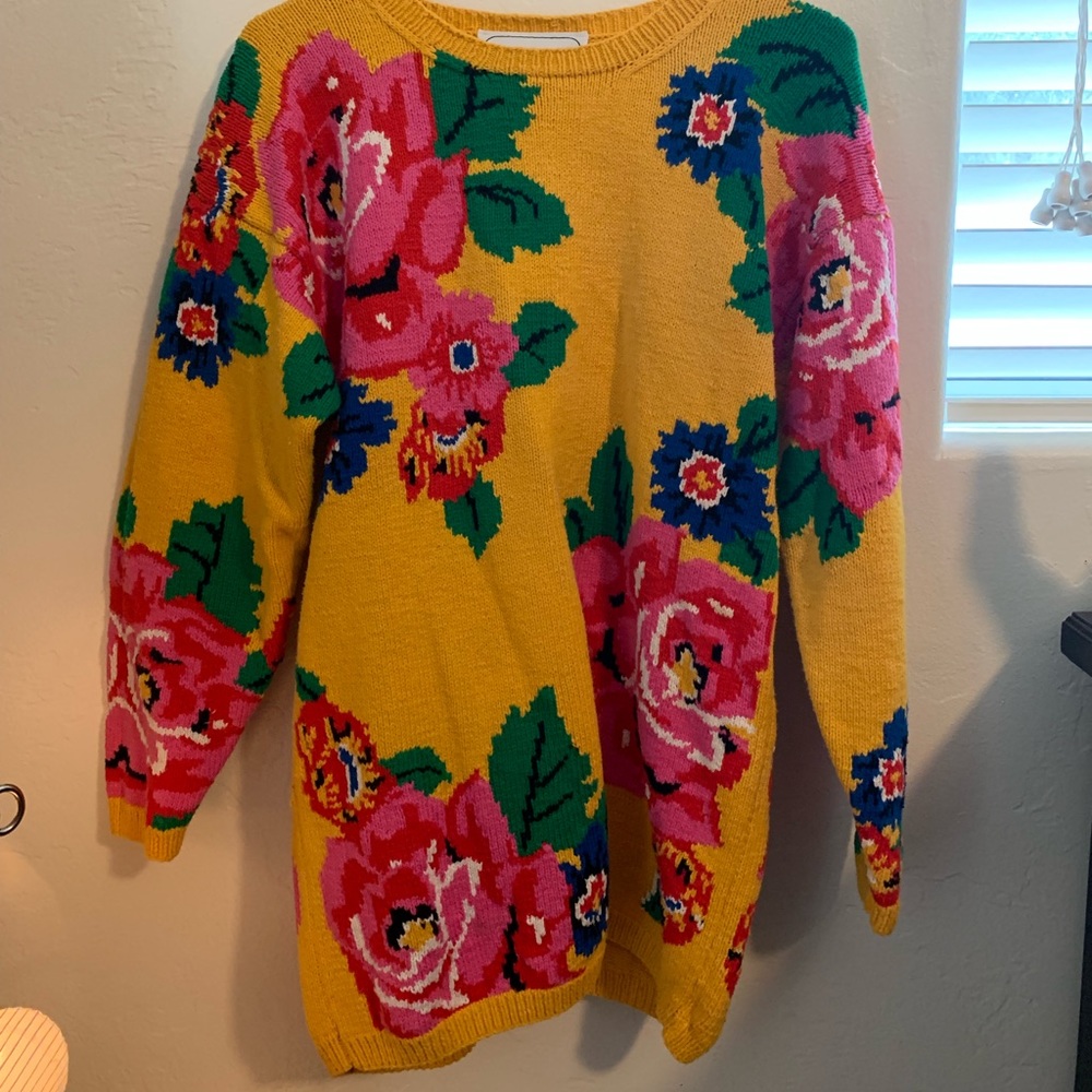 Knit Flower Sweater